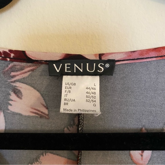 Venus Floral Midi Faux Wrap Dress L - Picture 5 of 5
